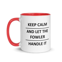 Load image into Gallery viewer, Fowler Red Color Inside Mug Keep Calm Lover Surname Last Name Family
