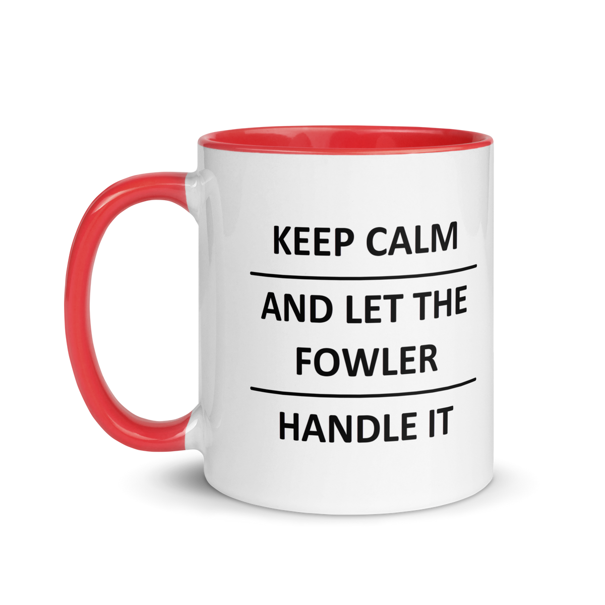 Fowler Red Color Inside Mug Keep Calm Lover Surname Last Name Family