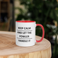 Load image into Gallery viewer, Fowler Red Color Inside Mug Keep Calm Lover Surname Last Name Family
